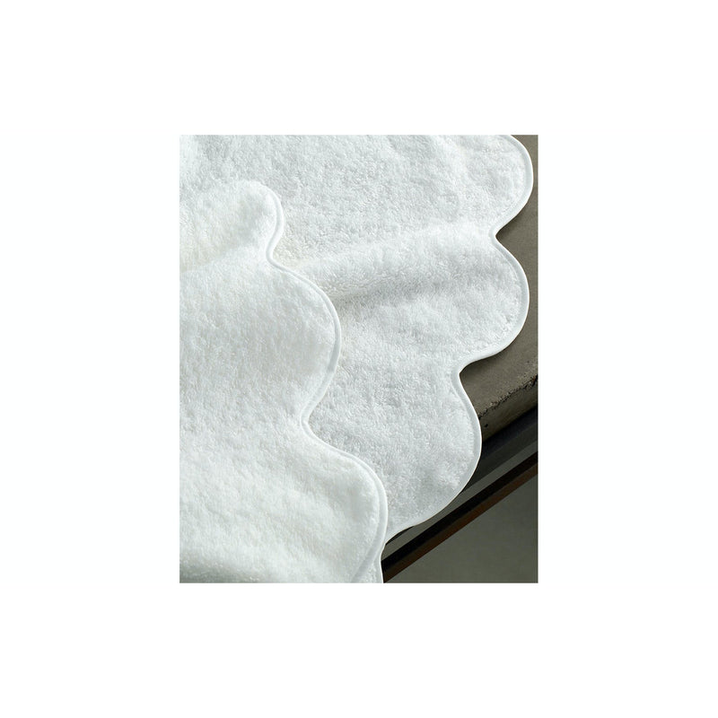 CAIRO SCALLOPED HAND TOWEL - WHITE