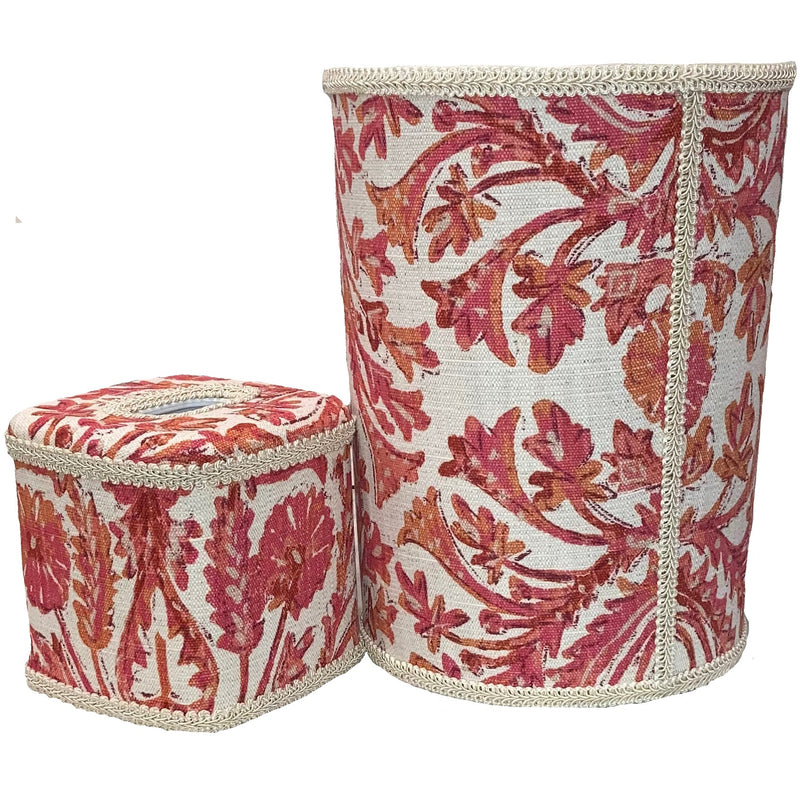 WASTEBASKET SET CORAL MADRID