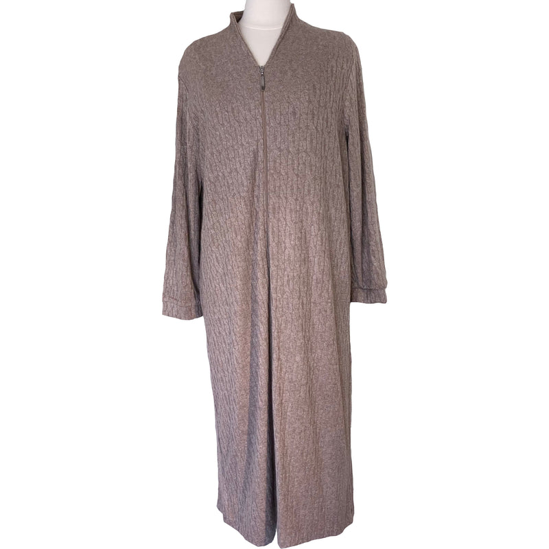 OATMEAL ZIP ROBE