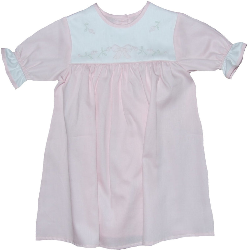 PIQUE DAYGOWN PINK BOW