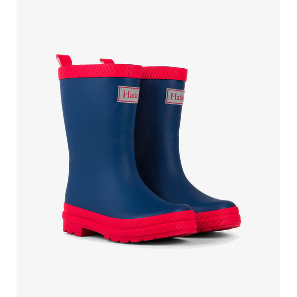 NAVY/RED RAIN BOOTS