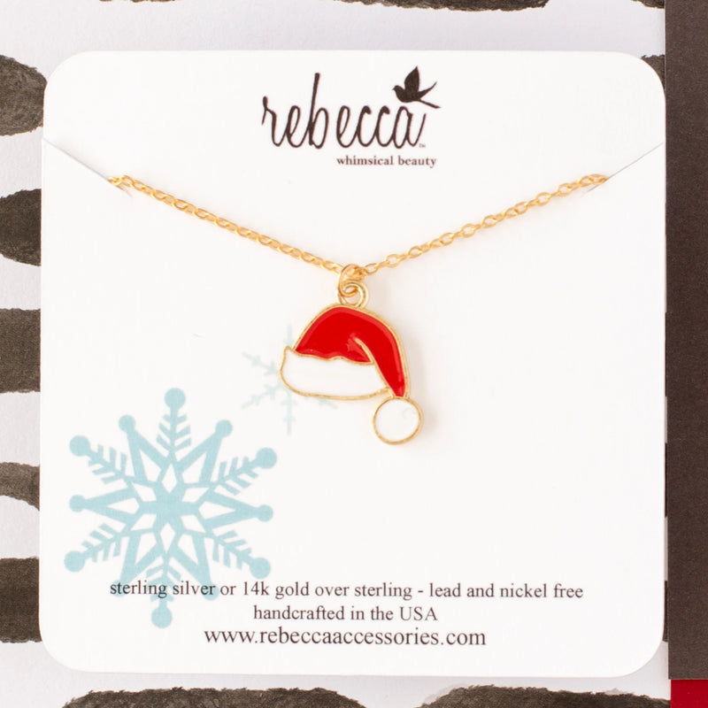 SANTA HAT CHARM NECKLACE