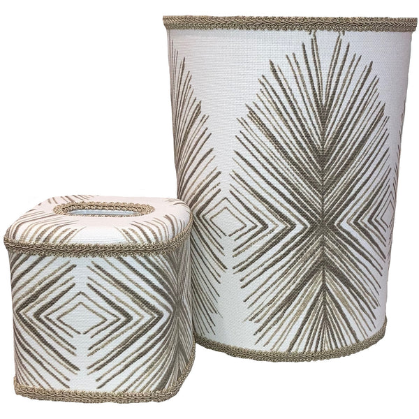 WASTEBASKET SET SPIKE BEIGE