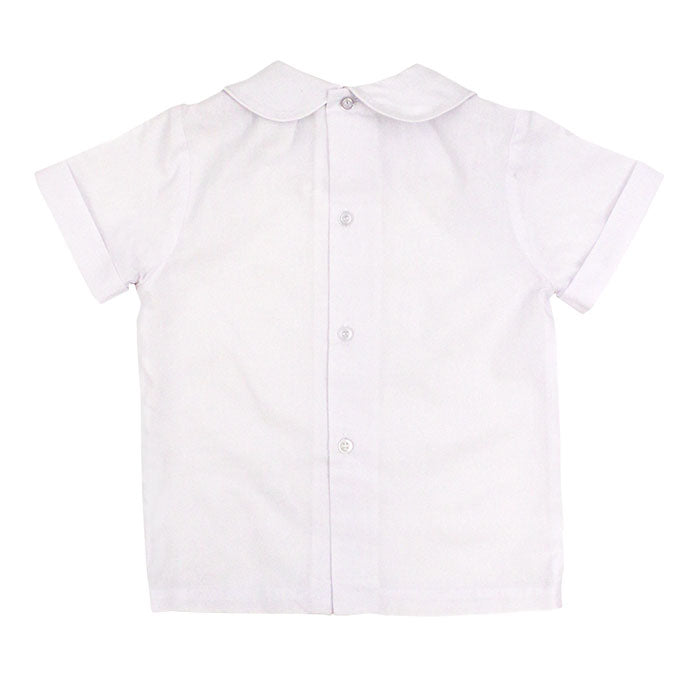 PIPED SS BUTTON BACK SHIRT